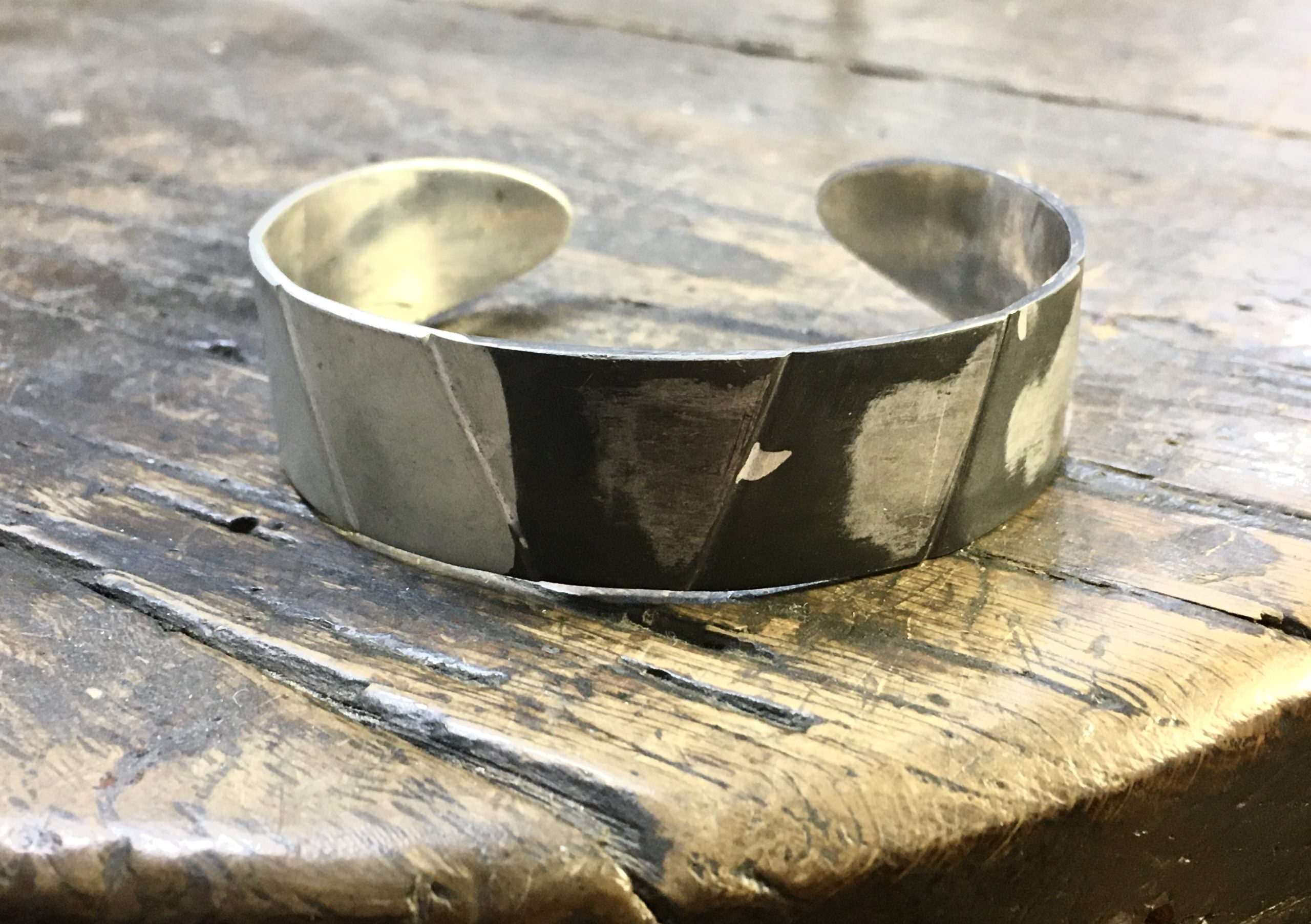 Manchette argent massif
